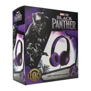 Marvel Black Panther LED Wired Headphones - Dive into Wakanda's Soundscapes with Vibranium-Inspired Audio Excellence!