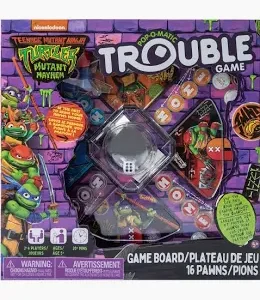 Teenage Mutant Ninja Turtles Mutant Mayhem Pop-O-Matic Trouble Board Game